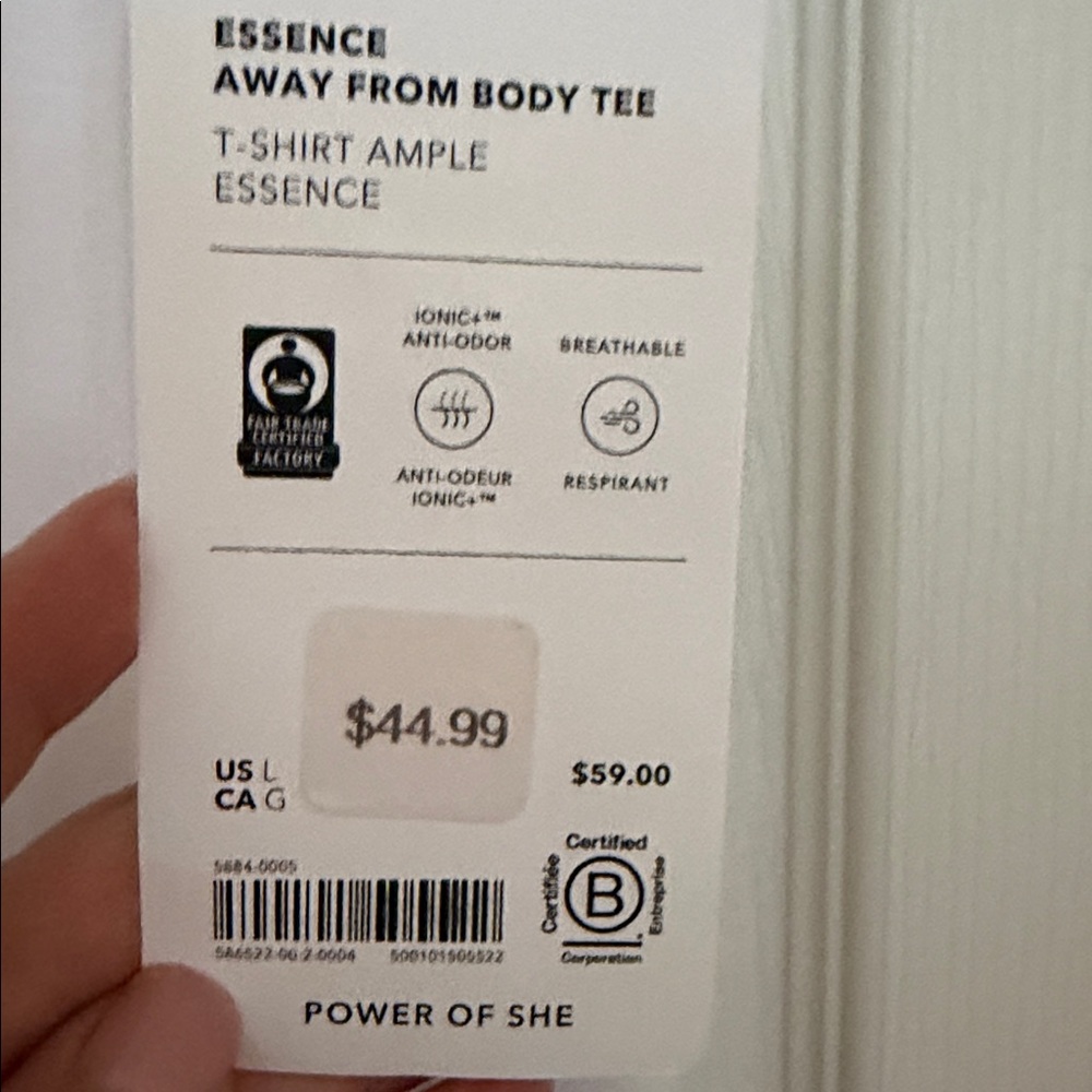 Athleta White V-Neck Top - Picture 3 of 7